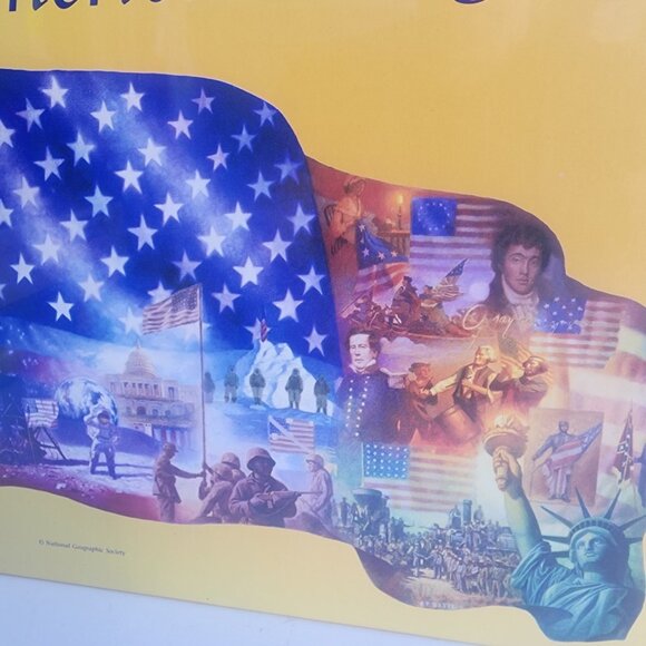 NEW SEALED National Geographic AMERICAN FLAG 1000 Piece Jigsaw Puzzle 30"+ Wide - Picture 2 of 3